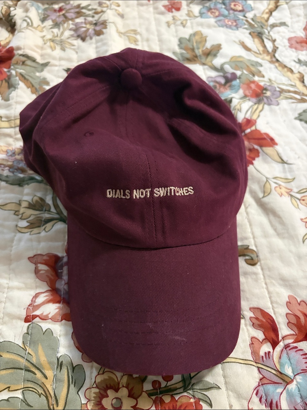 GBRS group Dials Not Switches Embroidered Maroon Cap